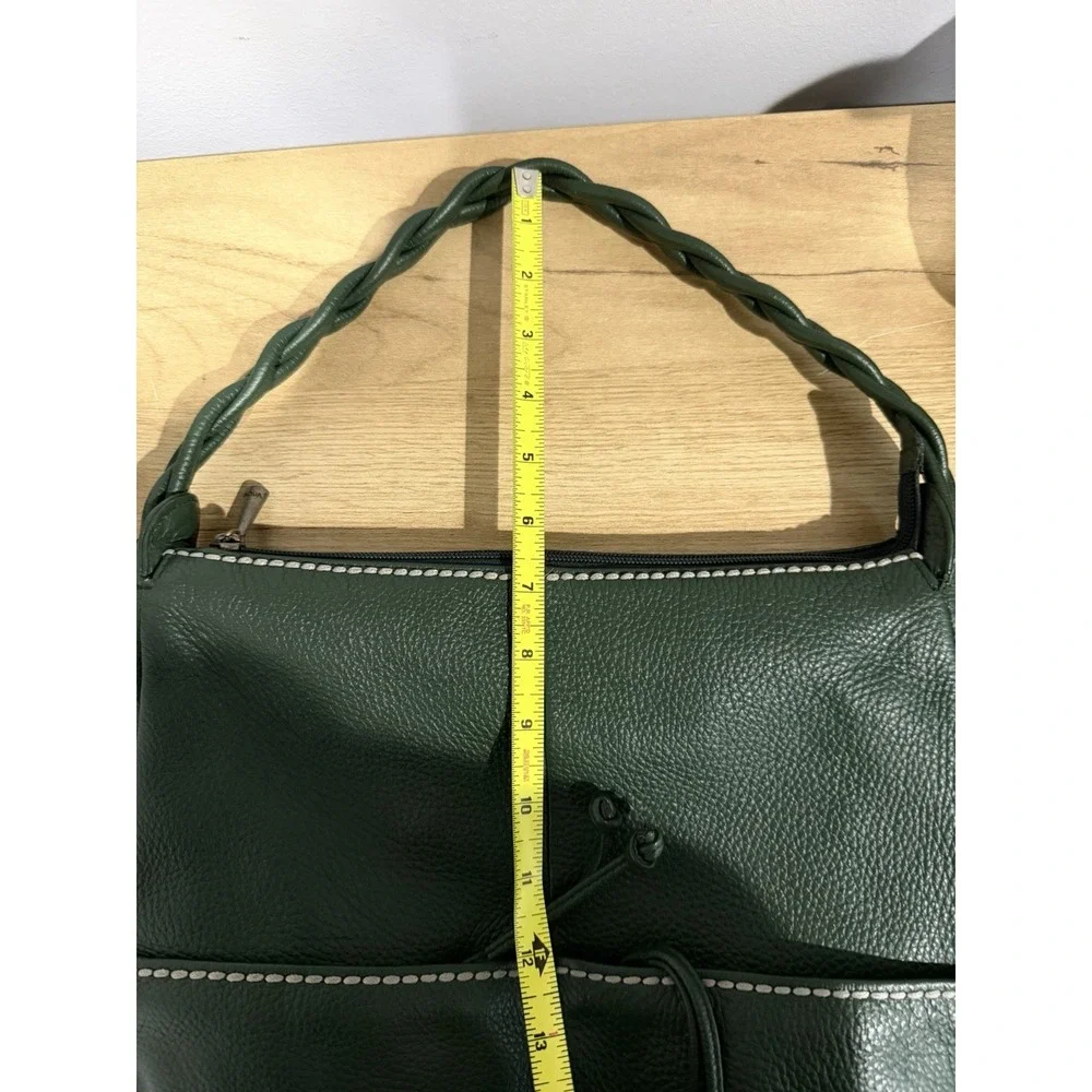 PLINIO‎ VISONA ITALY GREEN SATCHEL GENUINE LEATHER OVERSIZED HANDBAG F
